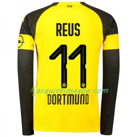 Divisa di Calcio Borussia Dortmund Reus 11 Prima 2018/2019 Manica Lunga